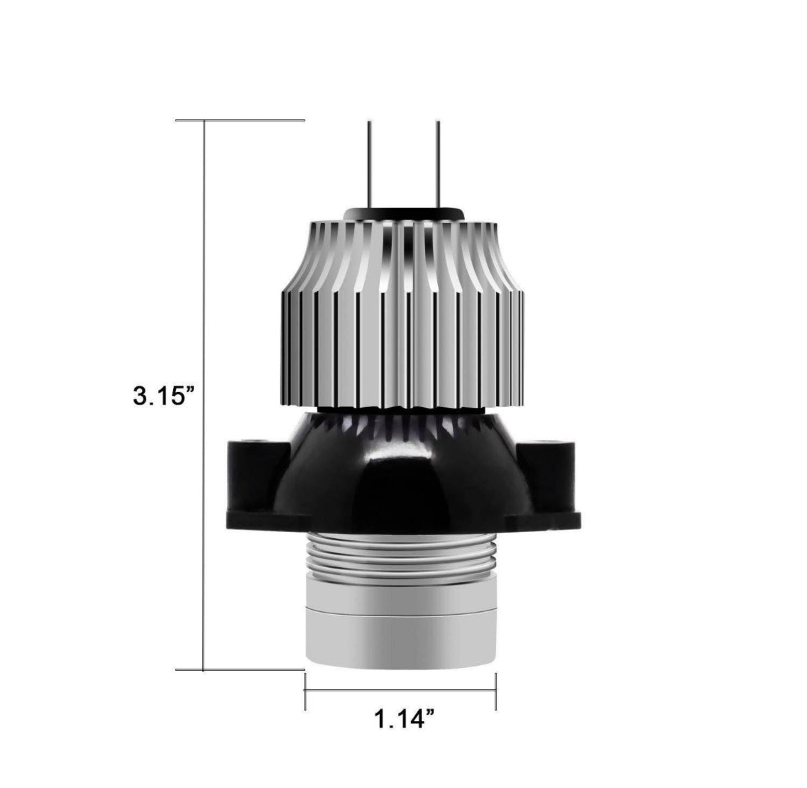 WinPower 12W LED Angel Eyes Kit Headlight Halo ring marker Bulbs Position lights 6000K Xenon