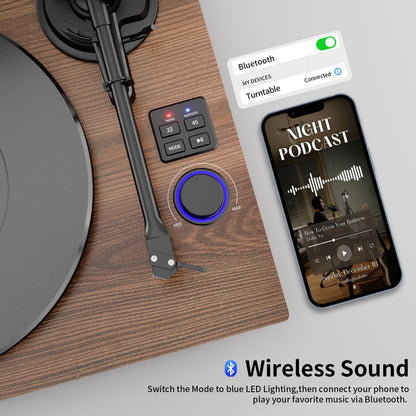 DIGITNOW! Bluetooth Record Player Wireless Turntable HiFi System