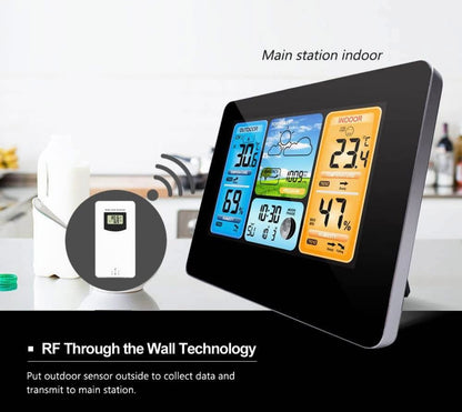 Multifunction Digital Weather Station Indoor Outdoor LCD Alarm Clock