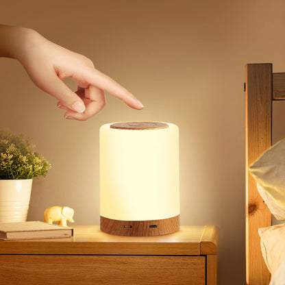 Aisutha LED Bedside Lamp Touch Dimmable with 10 Colours and 4 Modes
