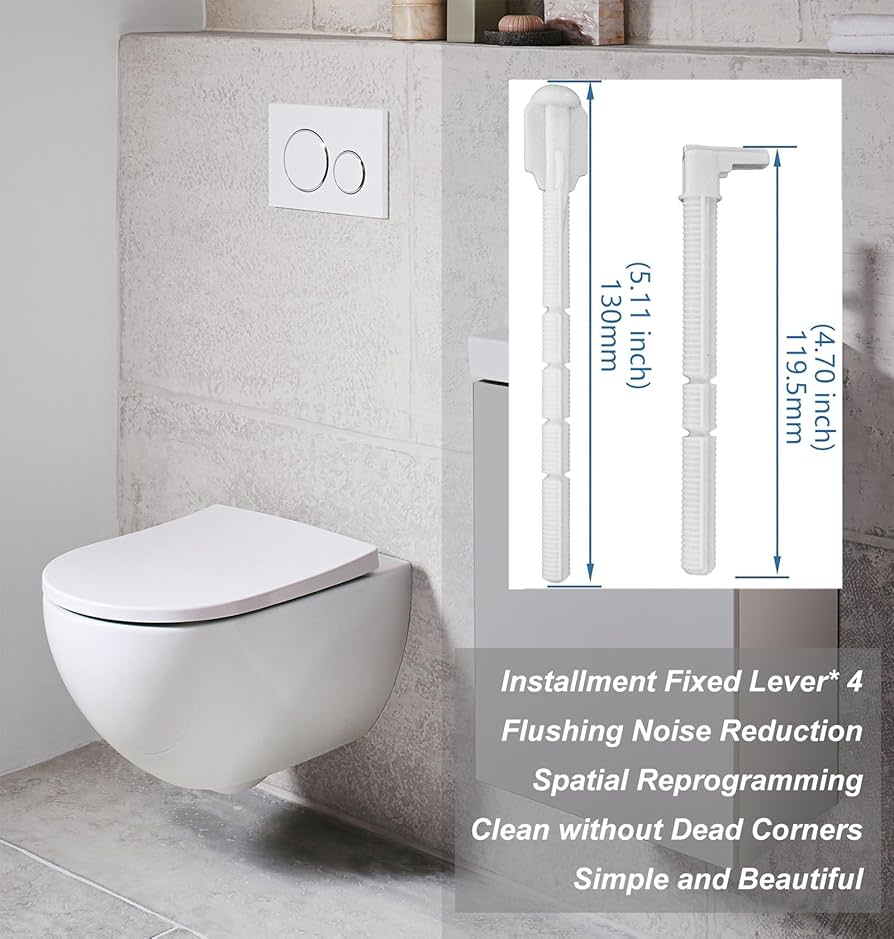 Toilet Flush Knob Dual Flush Plate, White 24.6x16.4 x1.2 cm