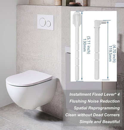 Toilet Flush Knob Dual Flush Plate, White 24.6x16.4 x1.2 cm