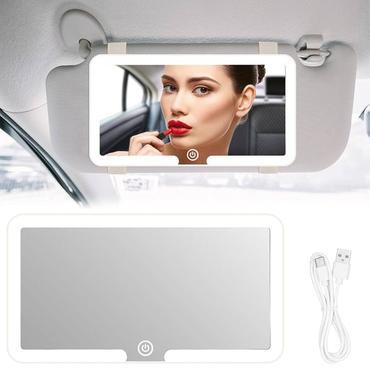 Car Sun Visor Mirror, Cosmetic Mirror with 3 Modes