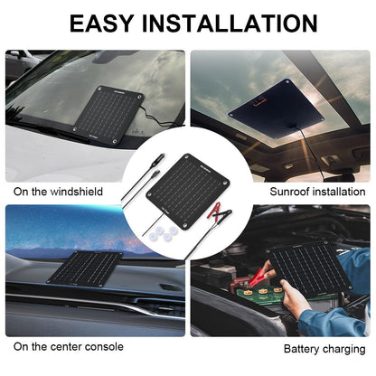 ECO-WORTHY 10W Solar Car Battery Charger Maintainer 12V Waterproof