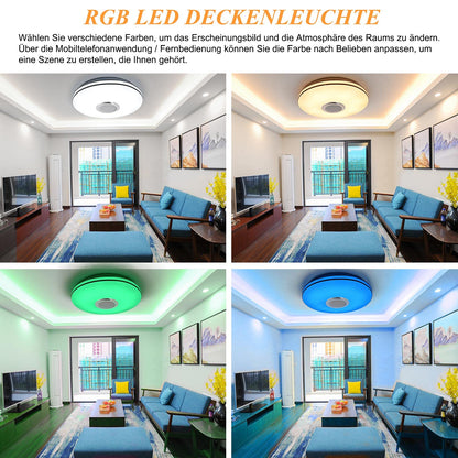 MILFECH 36 W LED Ceiling Light Dimmable with Bluetooth Speaker, Remote Control and App Control