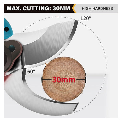 Tree Pruner, 1300W 30mm Brushless Electric Pruner Shear Cordless Rechargeable