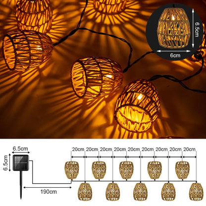 Oneshlee Outdoor Solar Fairy Lights: 10 LED, 3.6m, Beige, Warm White, IP44 Waterproof, Outdoor Use