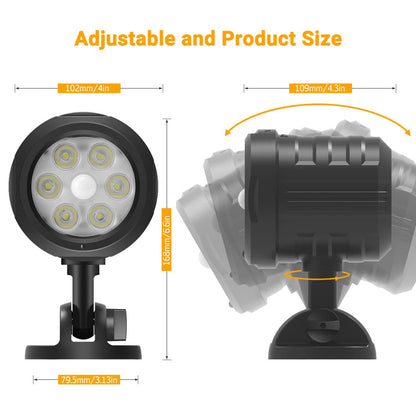 Outdoor Motion Sensor Light Battery Operated 6ASOFTY 1000 Lumens Wireless with Remote Control