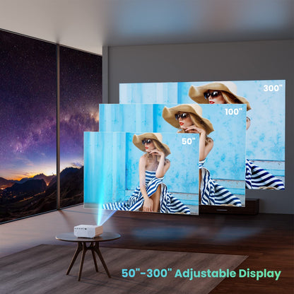 Native 1080P Full HD Projector, 5G WiFi Bluetooth 10000Lux 4K