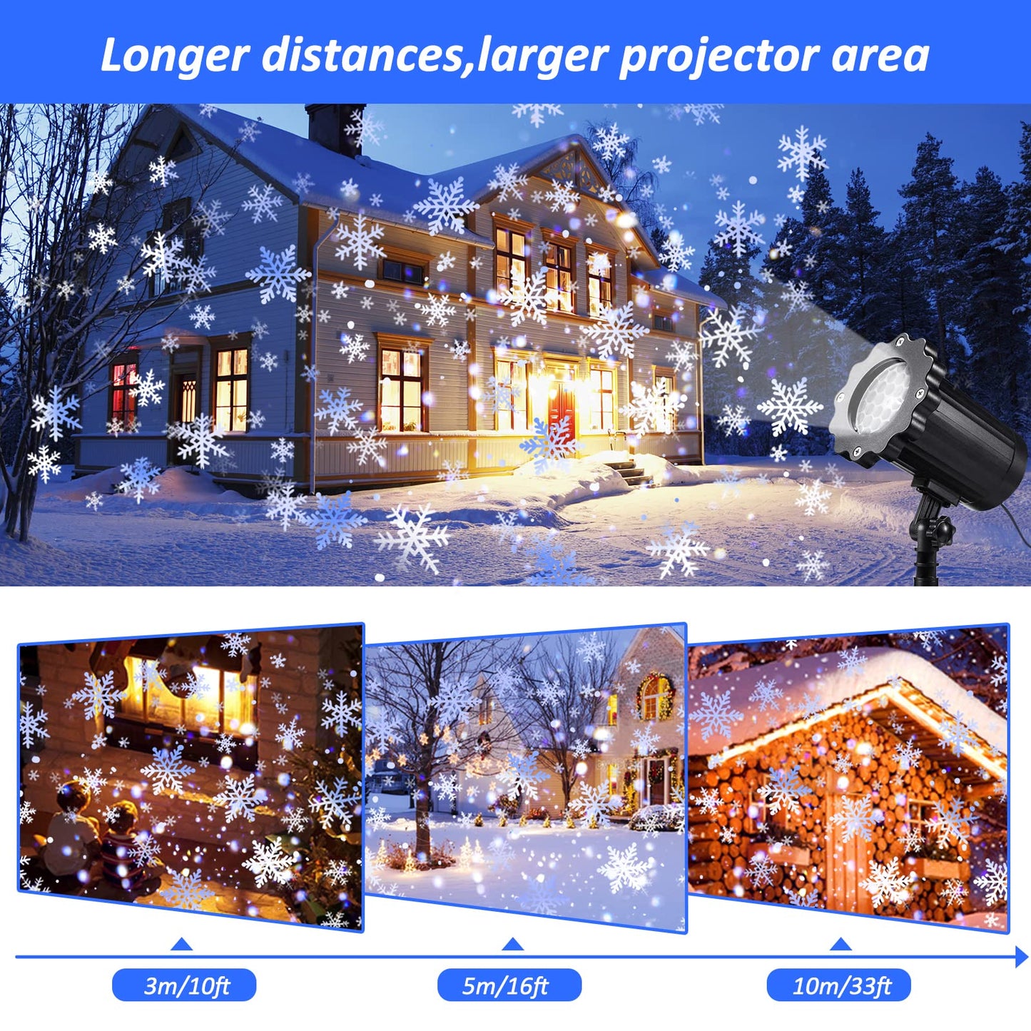 AETKFO Snowflake Projector Lights