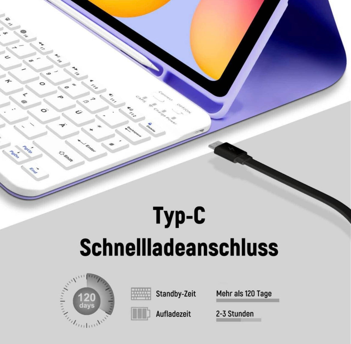 Samsung Galaxy Tab S6 Lite Case with Keyboard