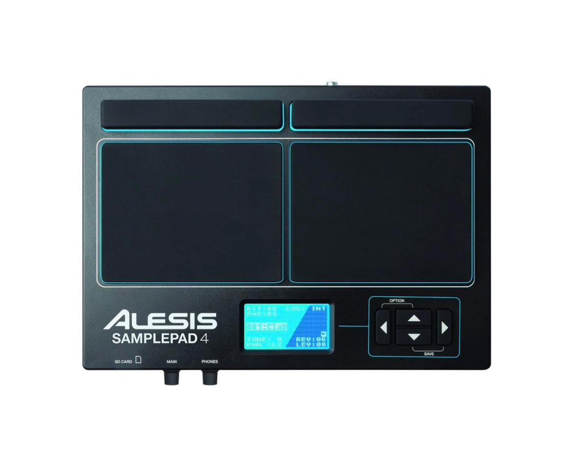 Alesis Sample Pad 4 | Compact Percussion and Sample Triggering Instrument with 4 Velocity Sensitive