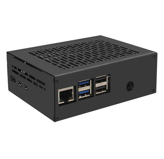 Geekwrom X1011-C1 PCIe Metal Case for Raspberry Pi 5 & X1011 PCIe to Quad NVMe Shield