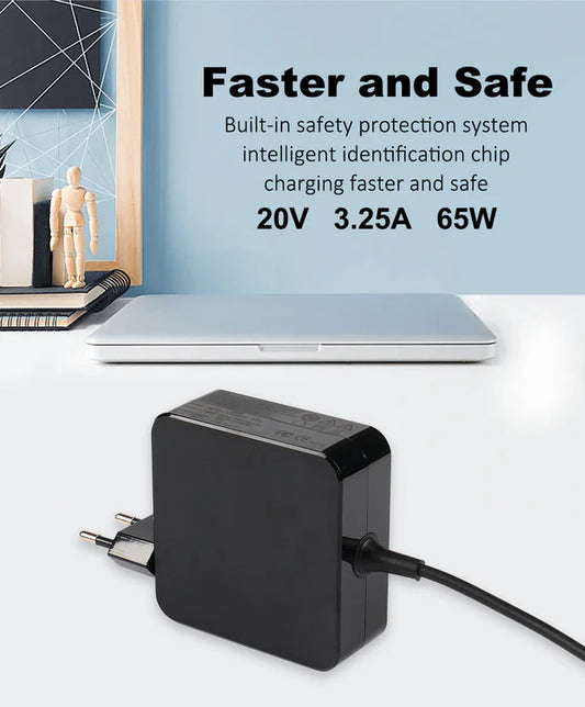 20V 3.25A Type C
65W Laptop Charger for HP, Lenovo, Dell, Acer, ASUS Supply Adapter Laptop Charger