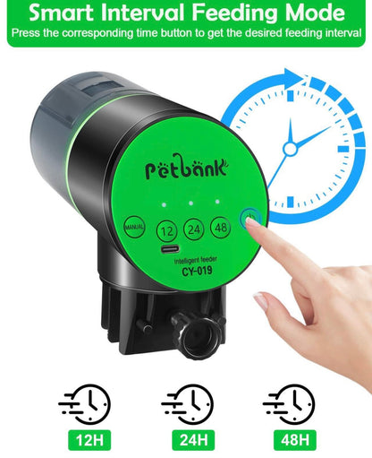 Automatic Fish Feeder for Aquarium - Auto Fish Food Dispenser Rechargeable for Small Large Tank
