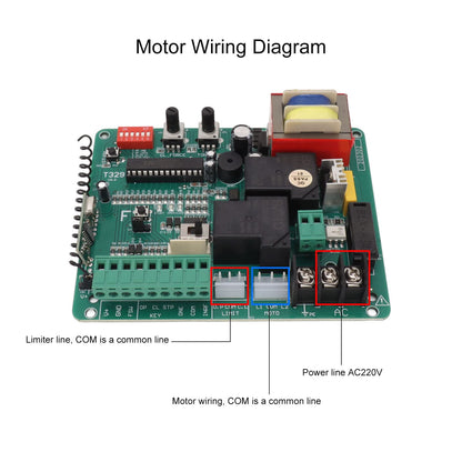 Sliding Gate Opener, Automatic Gate Motor Control with 2 Remote Controls