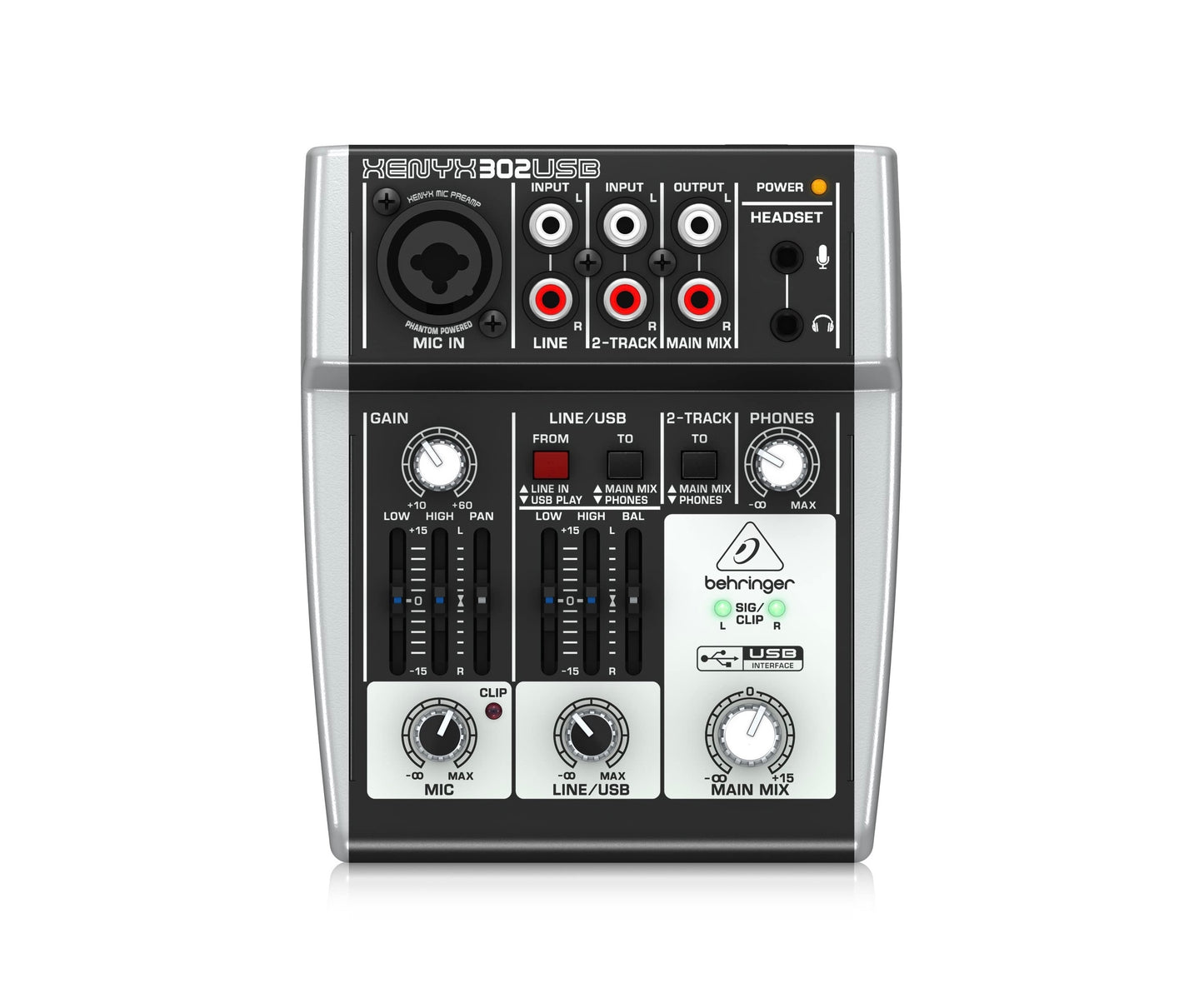 Behringer XENYX 302USB Premium 5-Input Mixer with XENYX Mic Preamp and USB/Audio Interface