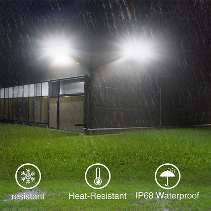 SOLLA 100W LED Floodlight IP68 Waterproof Outdoor Lights, 8000LM, 6000K