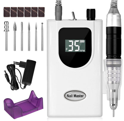 Electric Nail Drill 35000 rpm Rechargeable Professional Nail File Manicure Pedicure