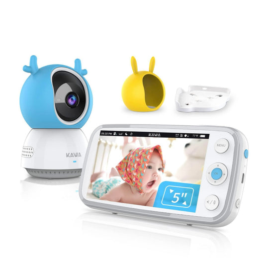 KAWA Baby Monitor, Video Baby Monitor with Camera and Audio, 5" 720P HD Display