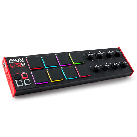 AKAI Professional LPD8 - USB MIDI Controller with 8 Responsive RGB MPC Drum Pads for Mac and PC