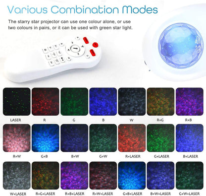 Galaxy Star Projector, WiFi Star Light Projector Work with Alexa Google Assistant, 10 Colors 27 Modes