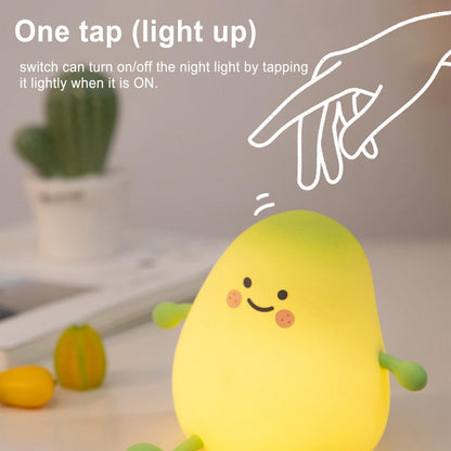 Kids Touch Lamp Nursery Night Light,Green Mango Sleeping Light