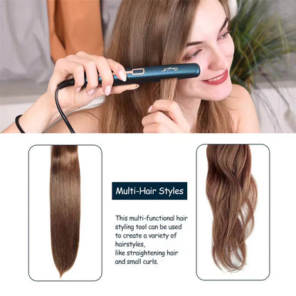 CkeyiN-Portable and curly mini hair straightener, flat iron, 2 in 1