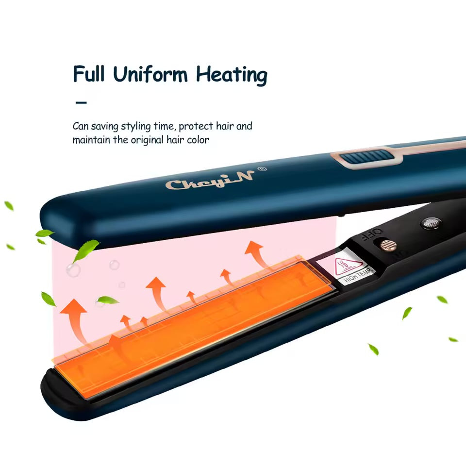 CkeyiN-Portable and curly mini hair straightener, flat iron, 2 in 1