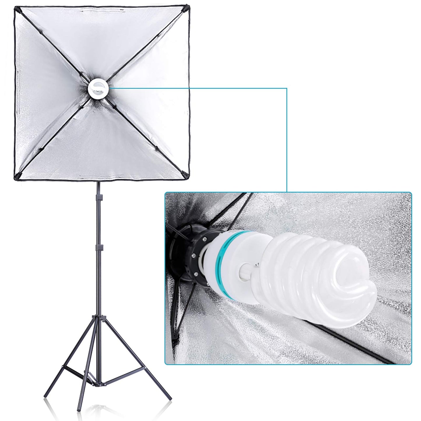 Basic Version Photography Backdrop Lighting Kit: 2.6Mx3M/8.5ftx10ft Background Support System 800W
