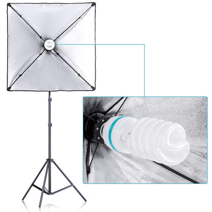 Basic Version Photography Backdrop Lighting Kit: 2.6Mx3M/8.5ftx10ft Background Support System 800W