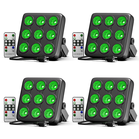 PAR LIGHTS Square LED Stage Lights, Corded RGBW 4 in 1