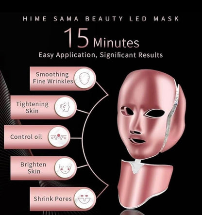 Led Face Mask, FSA/HSA Eligible, 7 Colors Light Mask for Face, Blue & Red Light Face Mask Anti-aging