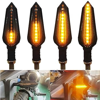 4 motorcycle indicators: 4 PCS indicators, 12 V universal