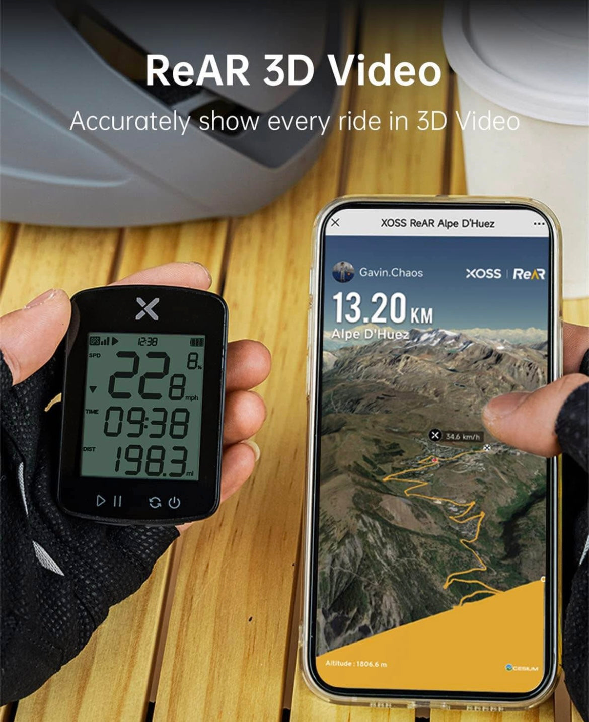 XOSS G Gen2 GPS Bike Computer Wireless, Bluetooth IPX7 Waterproof Cycling Computer