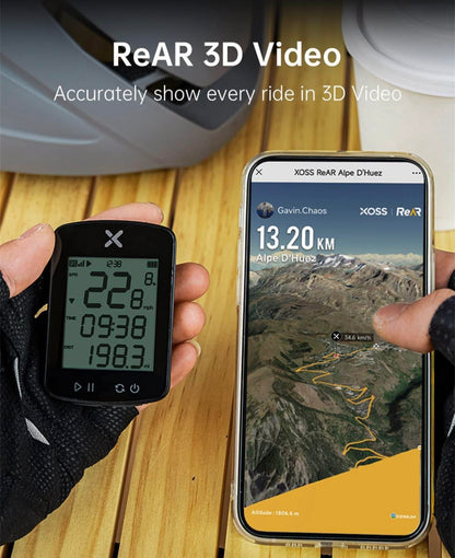 XOSS G Gen2 GPS Bike Computer Wireless, Bluetooth IPX7 Waterproof Cycling Computer