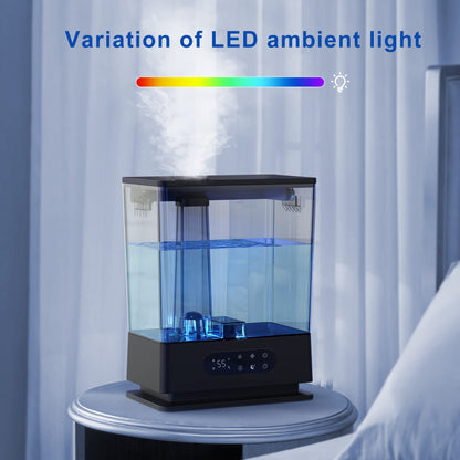 JS06 Ultrasonic Humidifier 6L, Adjustable Humidity, Two 360° Rotating Steam Nozzles