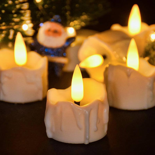 12 Pack Tea Light Candles, Battery Operated