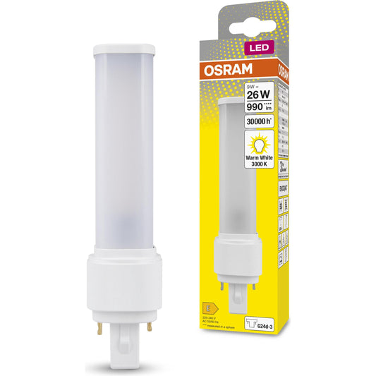 OSRAM DULUX D LED EM & AC MAINS LED Tube 17.1cm (ex 26w) 9w