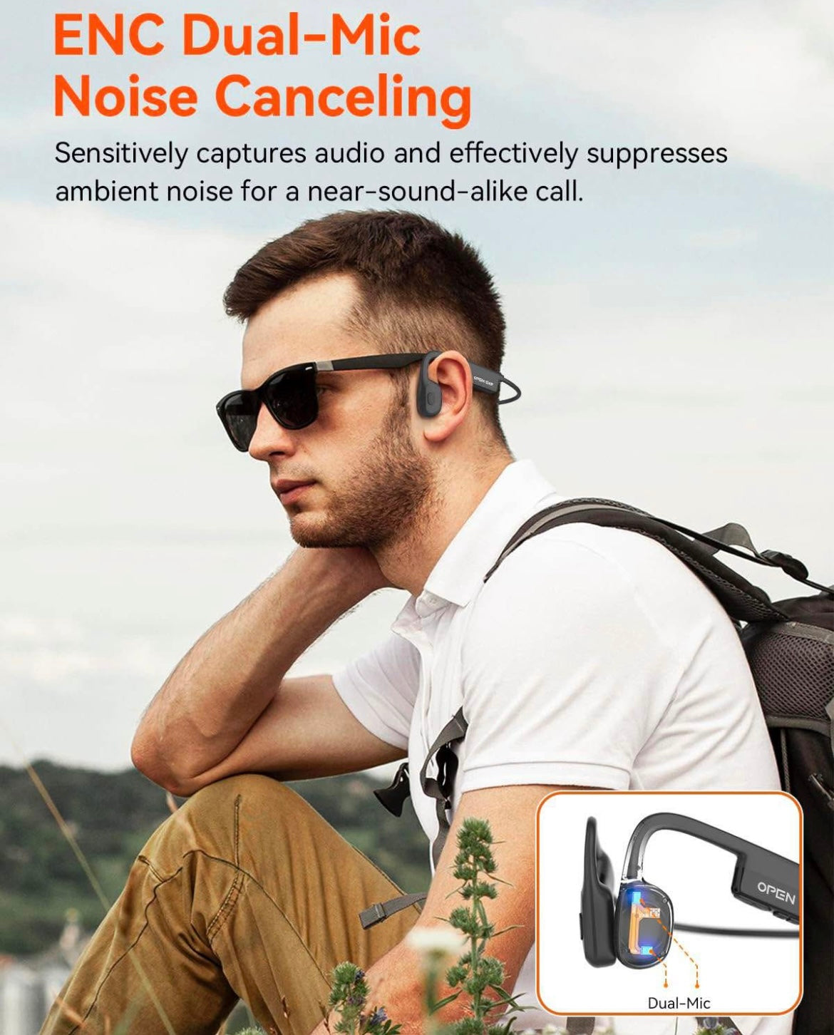 SANOTO AS23 Open Ear Headphones Black