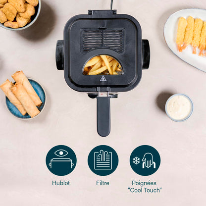 Princess Mini Fryer & Fondue - 1.2 L - With 6 fondue forks - Fast heating - Anti-odour filter -840w