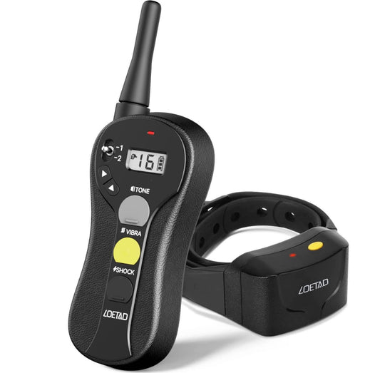 LOETAD Dog Training Collar, Rechargeable Electric Dog Collar, Remote Control 900 m, IPX7