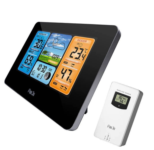 Multifunction Digital Weather Station Indoor Outdoor LCD Alarm Clock