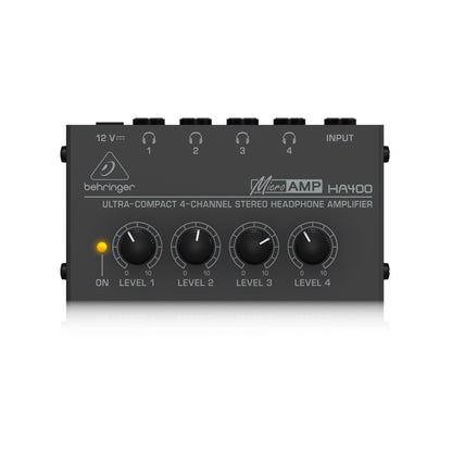 Behringer MICROAMP HA400 Ultra-Compact 4 Channel Stereo Headphone Amplifier