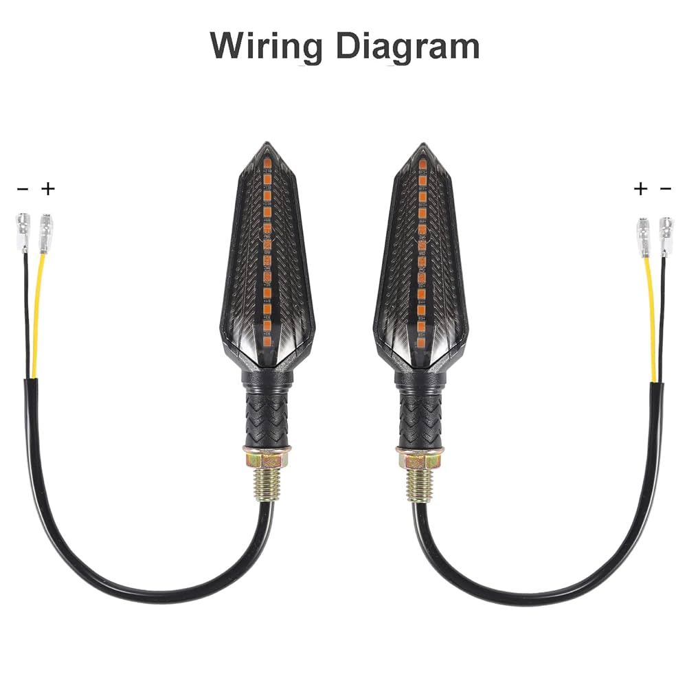4 motorcycle indicators: 4 PCS indicators, 12 V universal