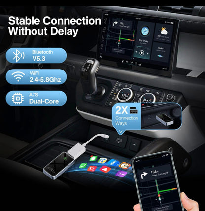 Wireless Carplay Adapter uk for Apple Devices, [2024 Upgrade] USB CarPlay
