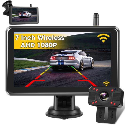 1080P Wireless Reversing Camera with HD Monitor 7 Inch Wireless Backup Camera