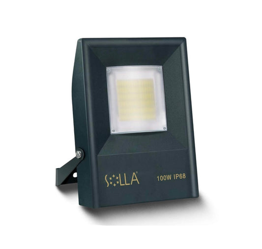 SOLLA 100W LED Floodlight IP68 Waterproof Outdoor Lights, 8000LM, 6000K