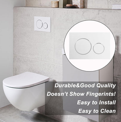 Toilet Flush Knob Dual Flush Plate, White 24.6x16.4 x1.2 cm