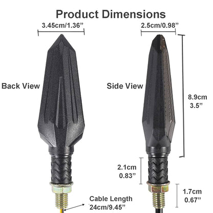 4 motorcycle indicators: 4 PCS indicators, 12 V universal